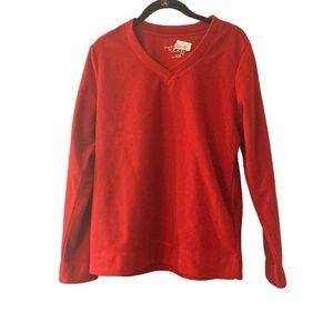 Made for Life women’s red long sleeve pullover v neck sweatshirt new wit…